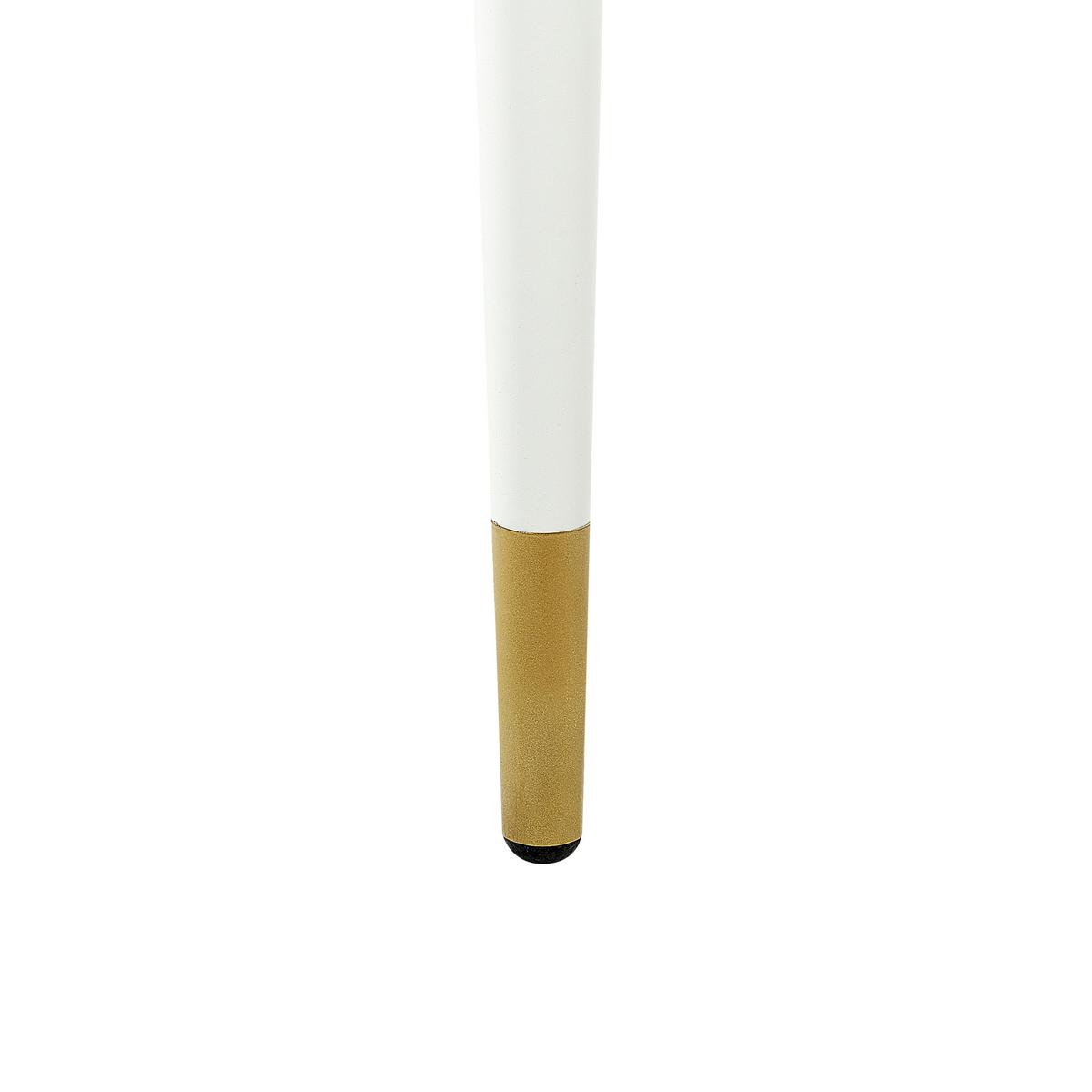 ESSTISCH 80/75 cm Marmor Rund Gutiere - Weiß, Holzwerkstoff (80/80/75cm) - Beliani