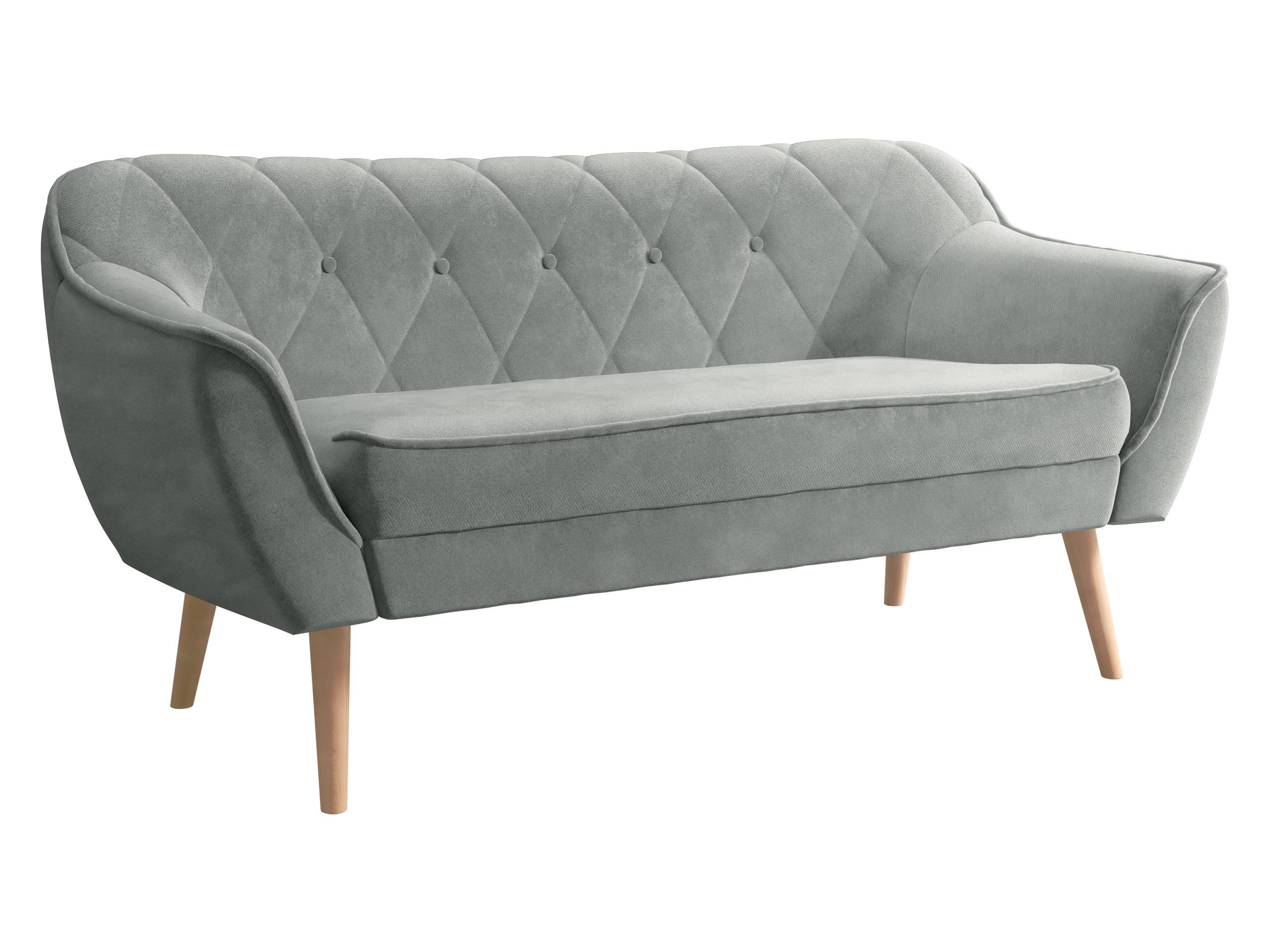 SOFA Skand 2 - Naturfarben/Grau, Holz/Textil (140/75/74cm) - MIRJAN24