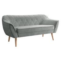 SOFA Skand 2 - Naturfarben/Grau, Holz/Textil (140/75/74cm) - MIRJAN24
