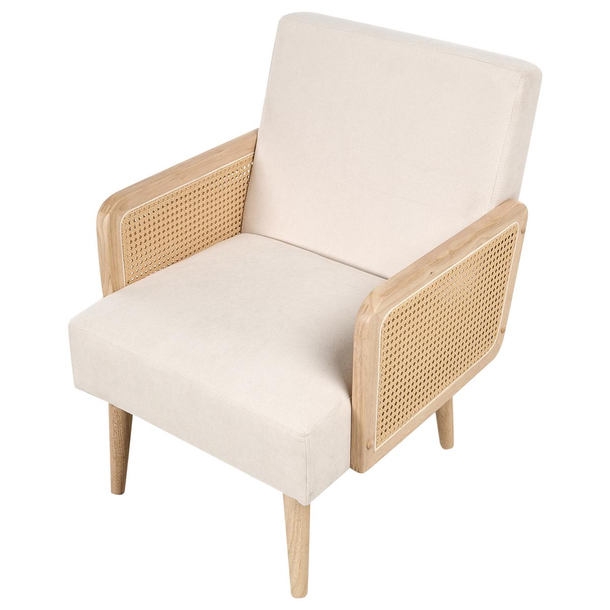 SESSEL Hellbeige Hojby - Beige/Braun, Textil (61/82/74cm) - Beliani