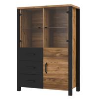VITRINE in Braun - Braun, Holzwerkstoff (101/146/43cm) - MASSENO