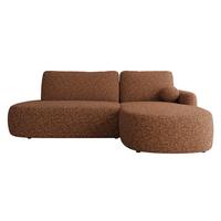 ECKSOFA Loridu O, Seite: Rechts - Messingfarben/Schwarz, Holz/Kunststoff (274/174cm) - MIRJAN24
