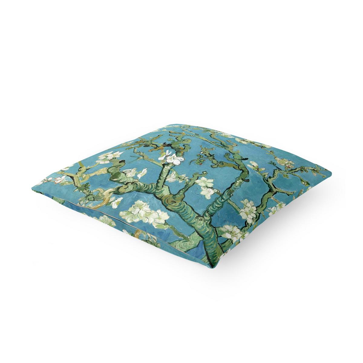 DEKOKISSEN Vincent van Gogh - Mandelblüte 50/50 cm - Blau, Textil (50/50/10cm) - Bilderwelten