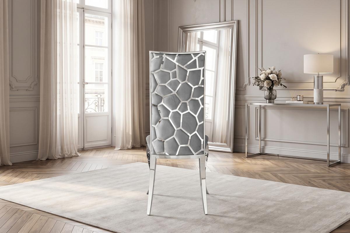 ESSZIMMERSTUHL MORA Grau Velvet (1er-Set) - Grau, Textil (48/109/57cm) - KAWOLA