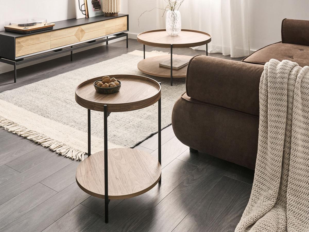 BEISTELLTISCH Dunkelbraun Lander - Braun, Holzwerkstoff (49/49/54cm) - Beliani