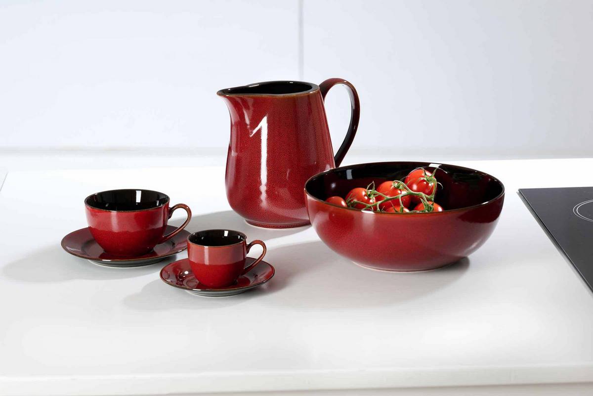 ESPRESSOUNTERTASSEN Gambia rot ø 12,5 cm 6er Set - Rot, Keramik (12.5cm) - Ritzenhoff Breker
