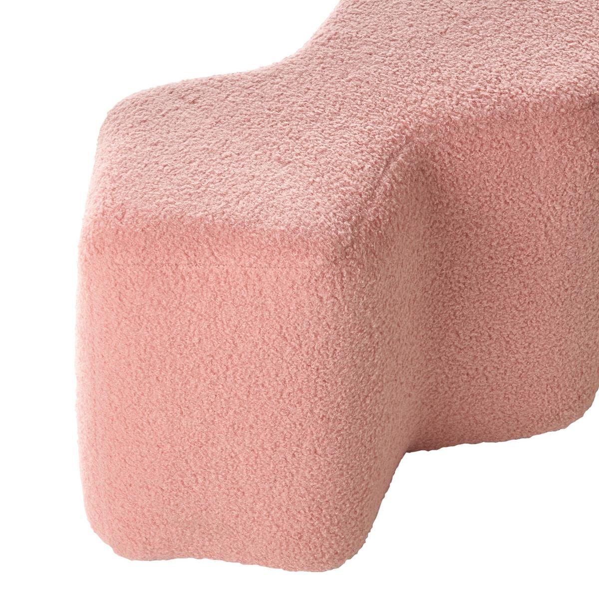 POLSTERBANK Bouclé Rosa Littleton - Pink, Textil (86/38/30cm) - Beliani