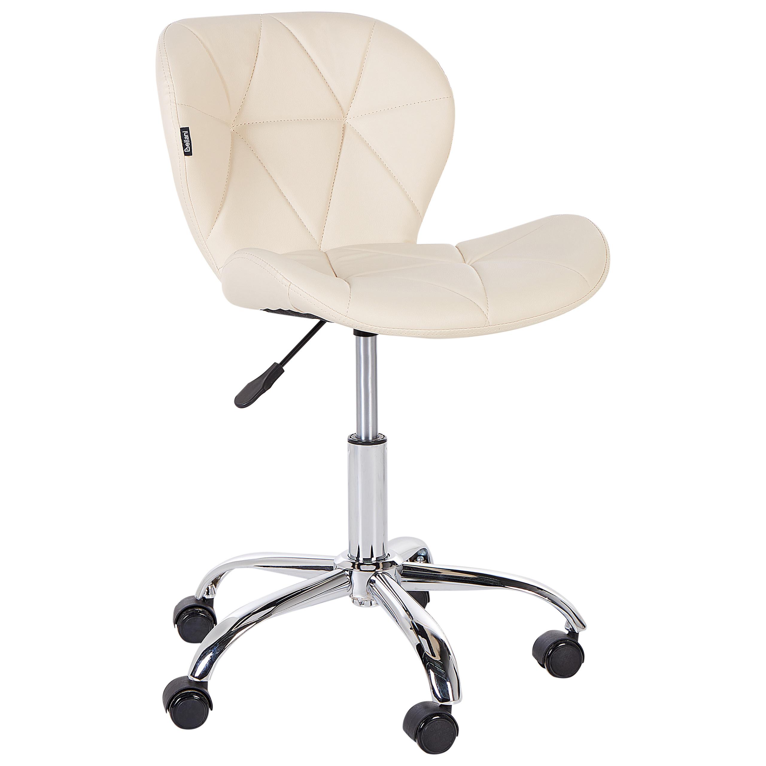 SCHREIBTISCHSTUHL Beige Valetta - Beige, Kunststoff (48/76/48cm) - Beliani