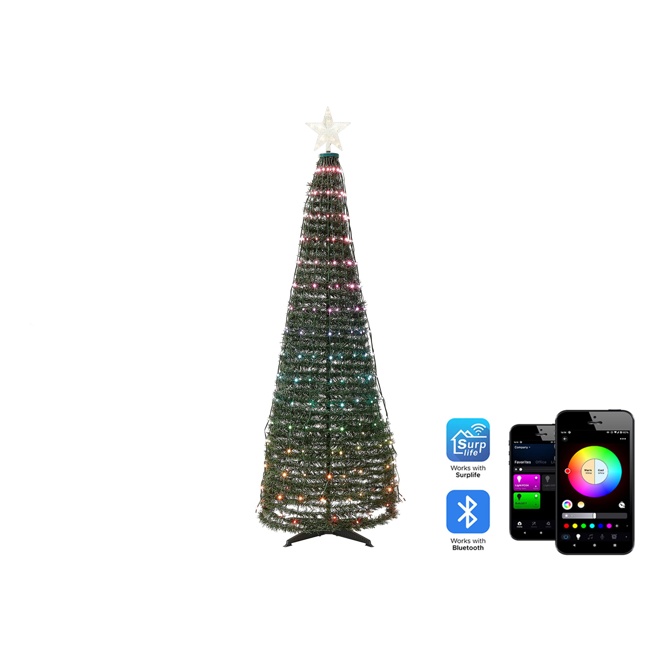 WEIHNACHTSBAUM 160 cm Grün Saarloq - Grün, Kunststoff (160cm) - Beliani