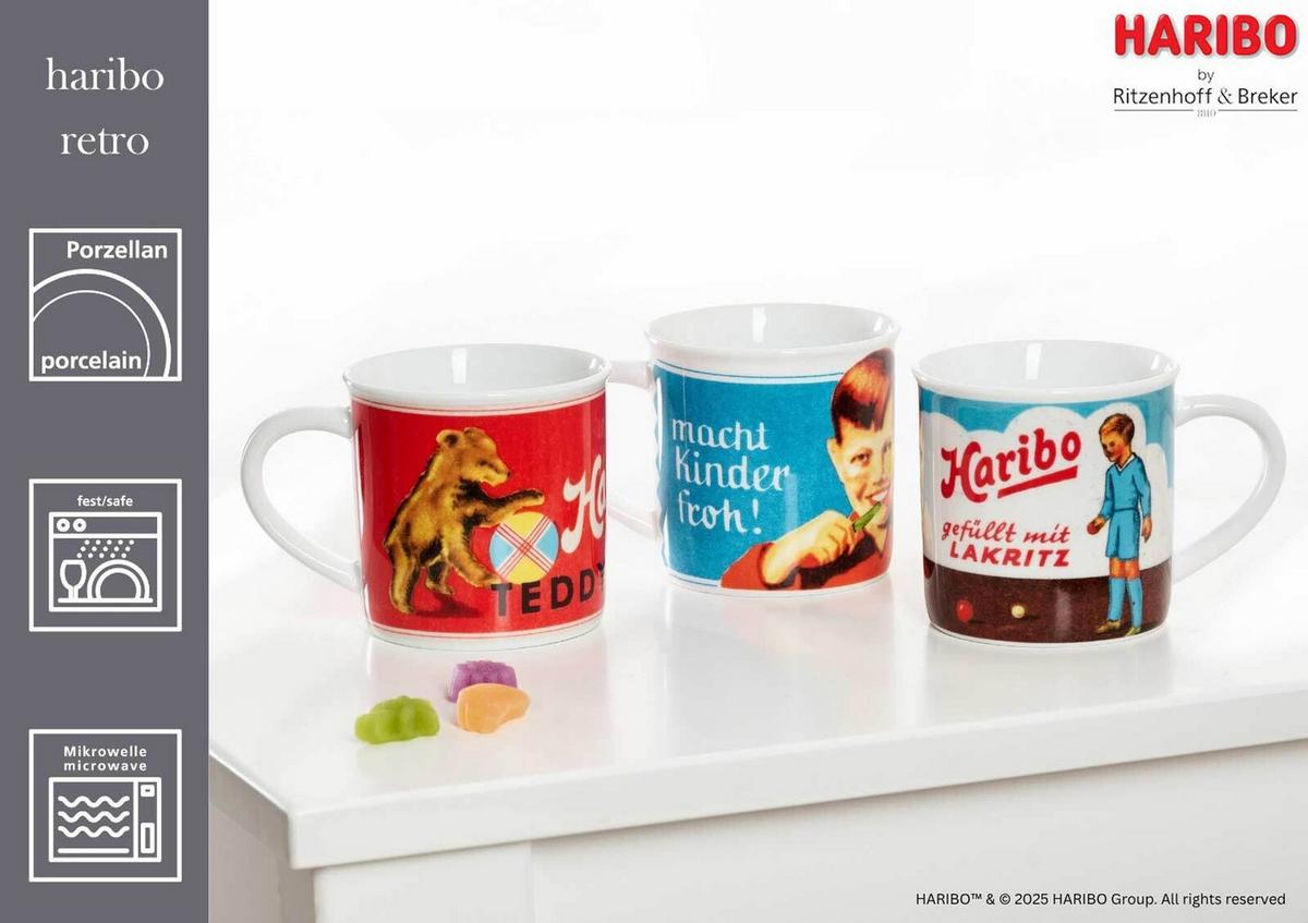 BECHER RETRO Haribo bunt 380 ml 6er Set - Multicolor, Keramik (0.38L) - Ritzenhoff Breker
