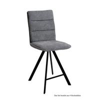THEKENSTUHL drehbar (4er-Set) Devonne 47x109x60 Schwarz/Grau - Schwarz/Grau, Kunststoff (60/109/47cm) - 58aufmkessel