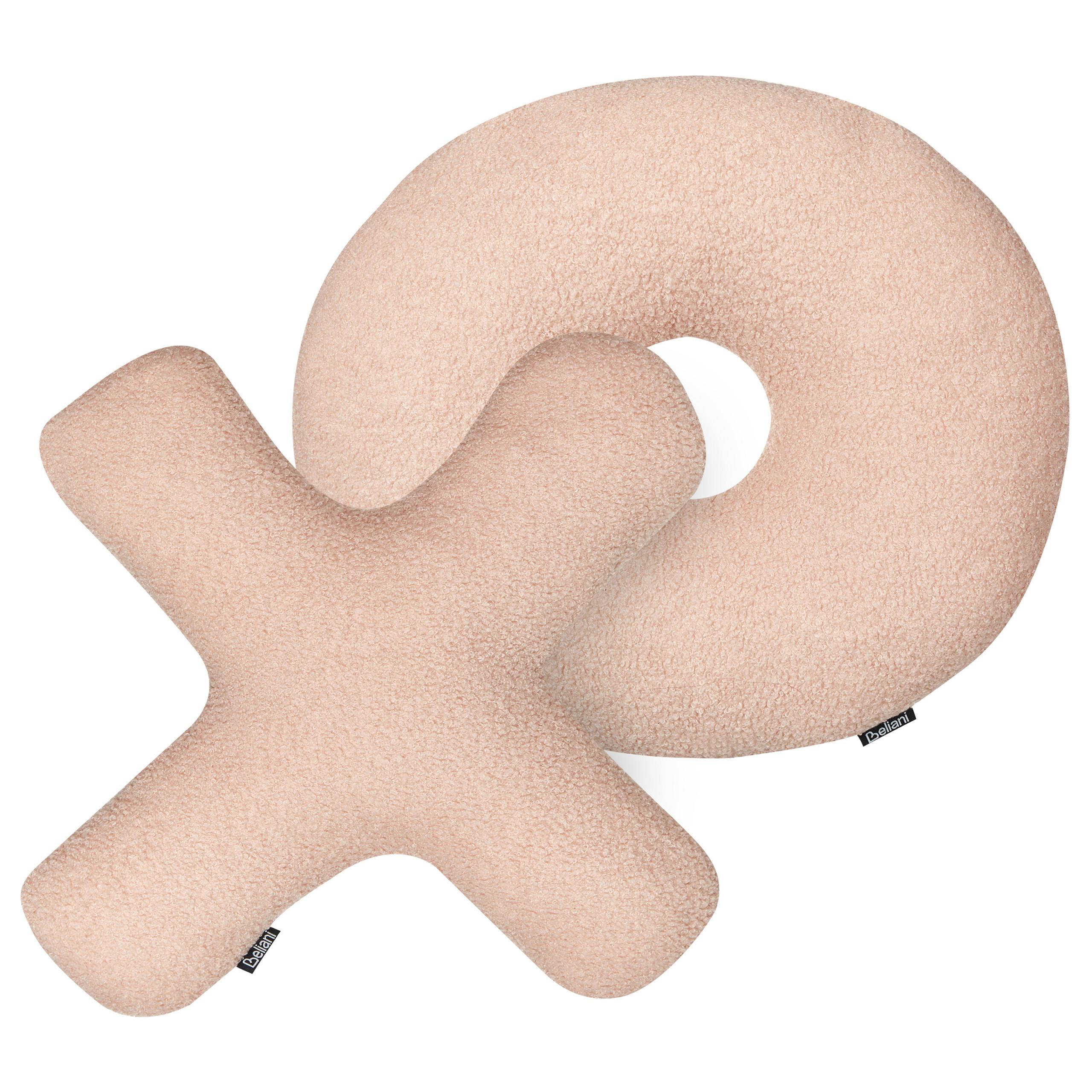DEKOKISSEN 2er-Set Pastellrosa 51/51 cm Hesperis - Pink, Textil (51/51cm) - Beliani