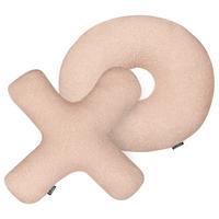 DEKOKISSEN 2er-Set Pastellrosa 51/51 cm Hesperis - Pink, Textil (51/51cm) - Beliani