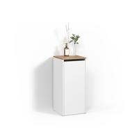 BADSCHRANK Paolina Weiß/Artisan 40.2 x 88.2 cm mit Wäschkorb - Weiß/Eiche Artisan, Holzwerkstoff (40.2/88.2/40.5cm) - Livinity®