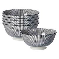 MÜSLISCHALEN Takeo Stripes schwarz-weiß ø 15,5 cm 6er Set - Schwarz/Weiß, Keramik (15.5cm) - Ritzenhoff Breker