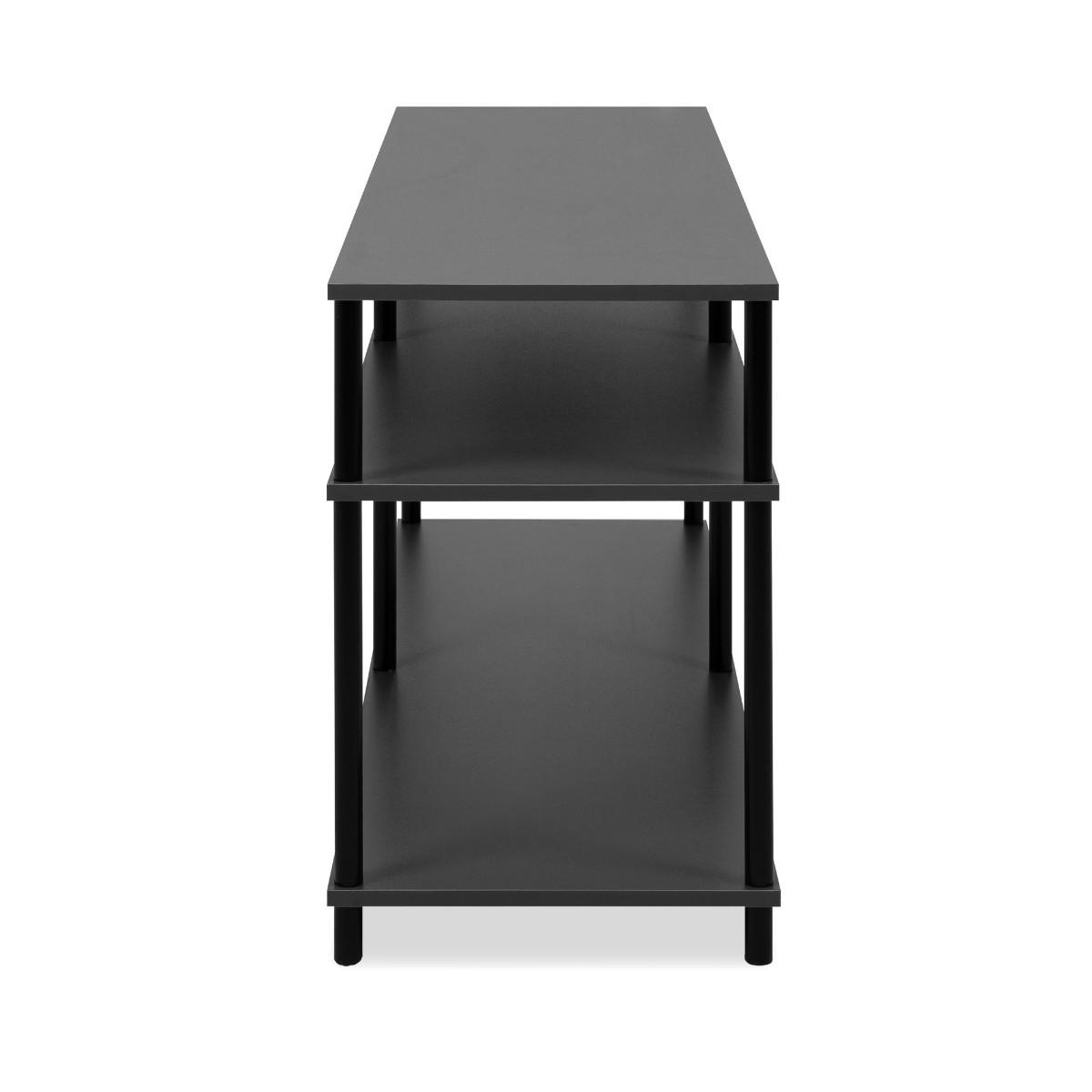 TV-MÖBEL mit 4 offenen Fächern 40/140/60 cm - Dunkelgrau, Holzwerkstoff (40/60/42cm) - Calicosy