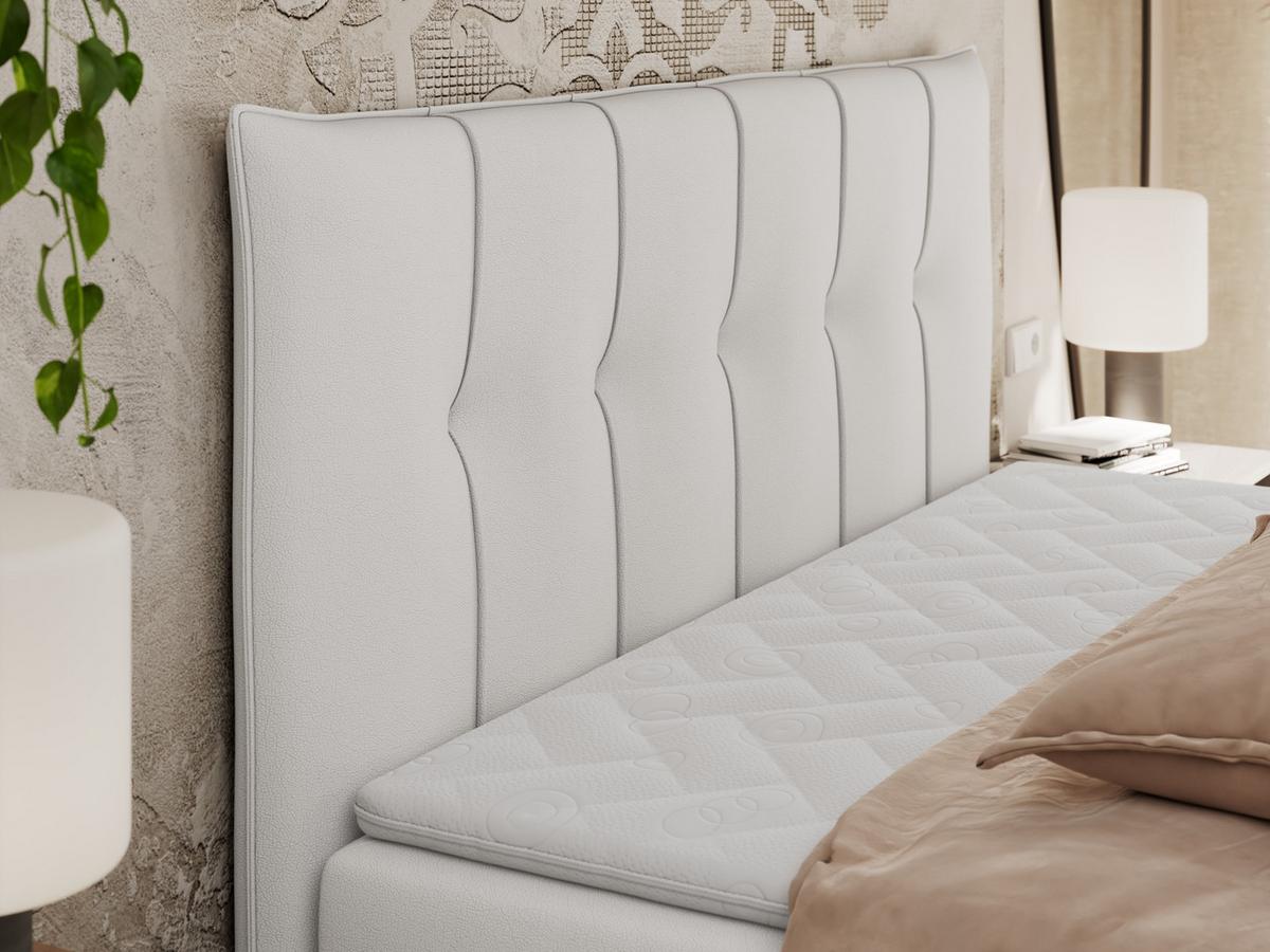 BOXBETT PREMIUM 10 140/200 Weiß Kunstleder - H4 - Weiß, Holz/Textil (140/200cm) - MKS