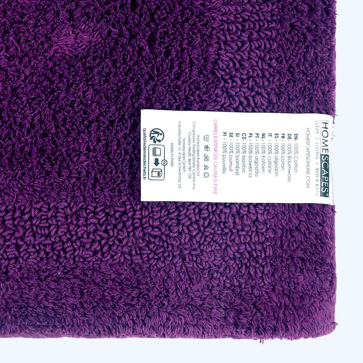 BADEMATTE 40/100 cm, 100% Baumwolle, wendbar - Lila, Textil (40/100cm) - Homescapes