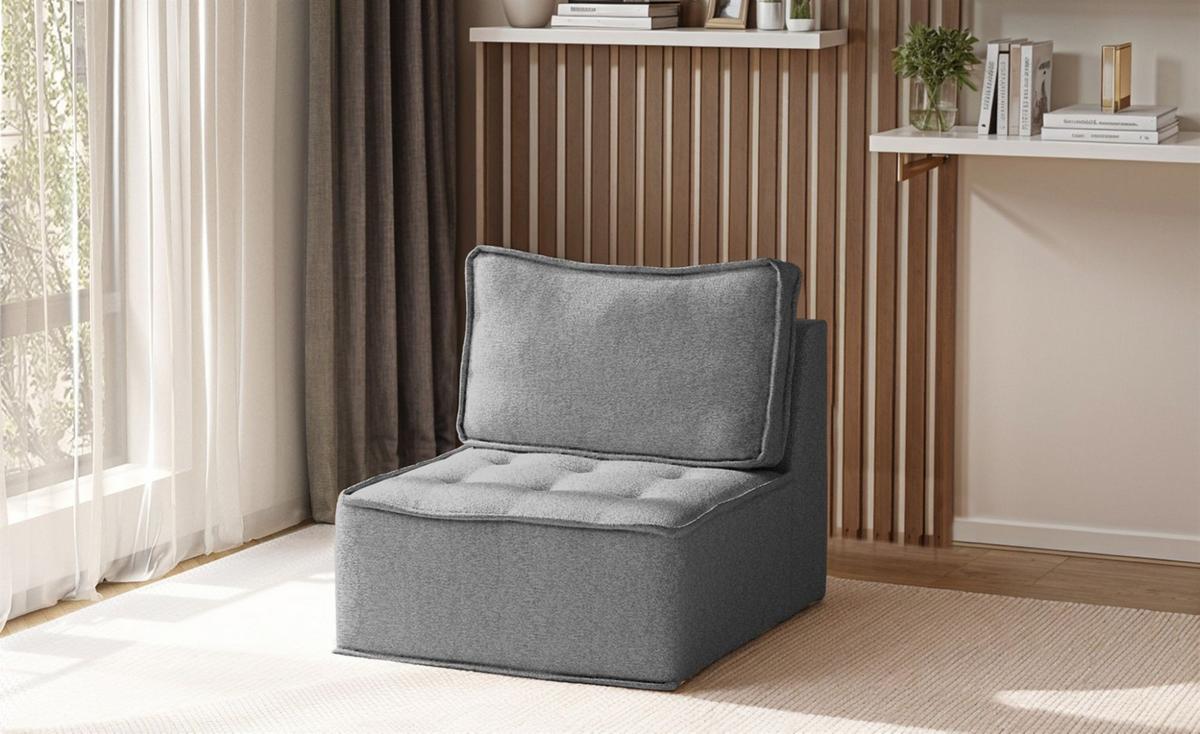 SESSEL Sande Xs In Raven - Grau, Holzwerkstoff/Textil (80/85/90cm) - Fun Möbel