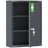 MEDIZINSCHRANK Kaltgewalzter Stahl Kohlegrau - Dunkelgrau, Metall (15/53.5/40cm) - Kleankin