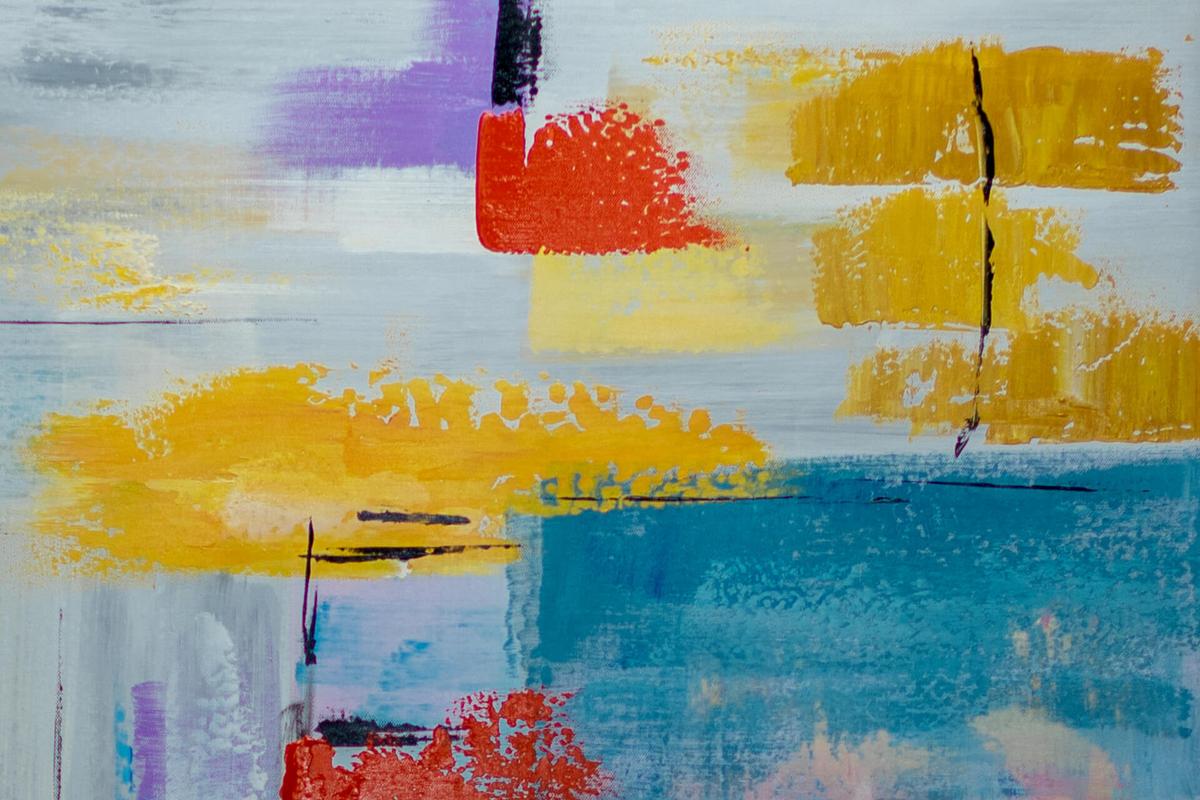 ACRYLBILD HANDGEMALT 77,5/102,5 cm - Multicolor, Textil (77.5/102.5cm) - KUNSTLOFT