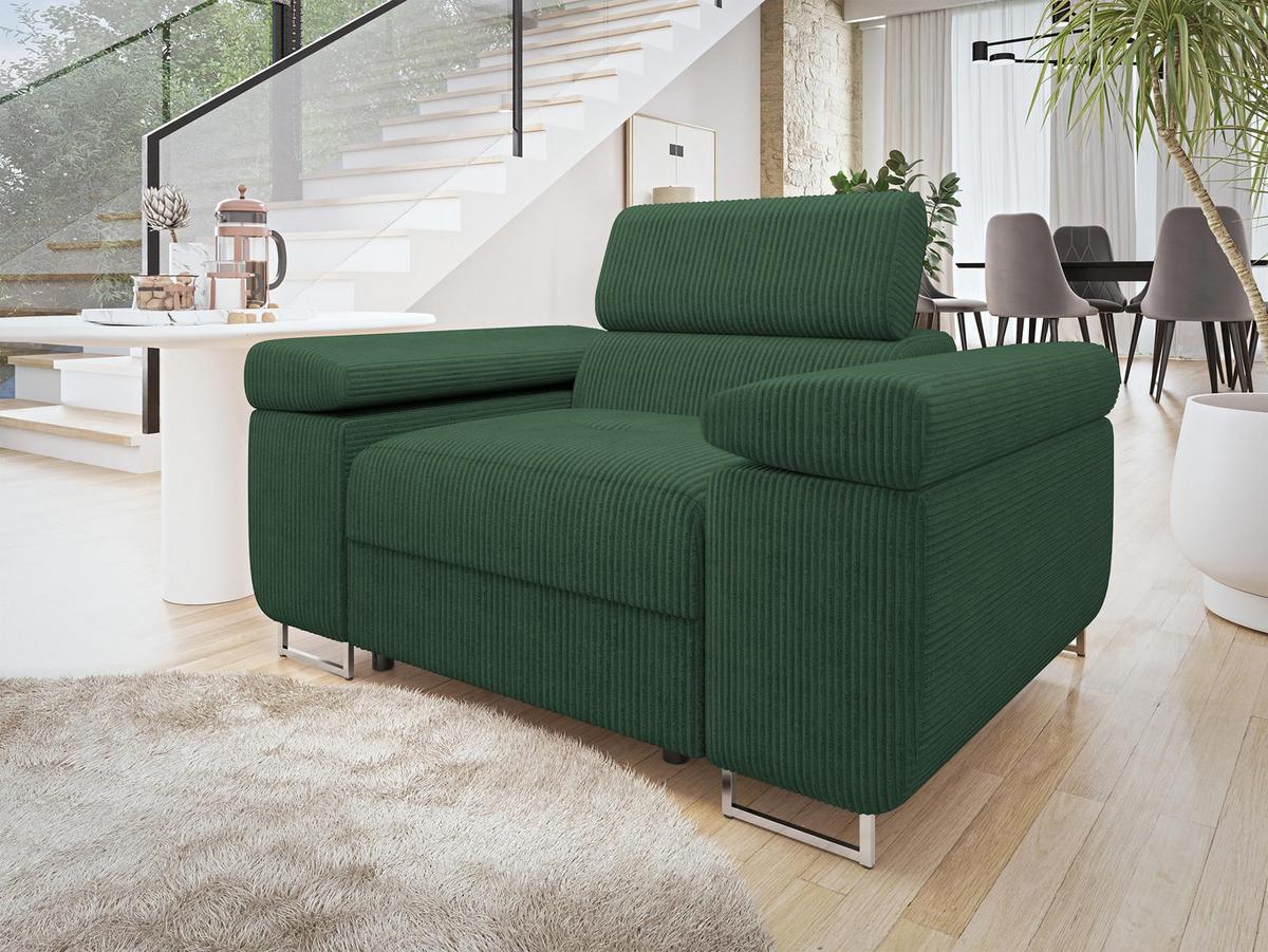 SESSEL Torezio Cord - Grün, Holz/Textil (134/90/102cm) - MIRJAN24
