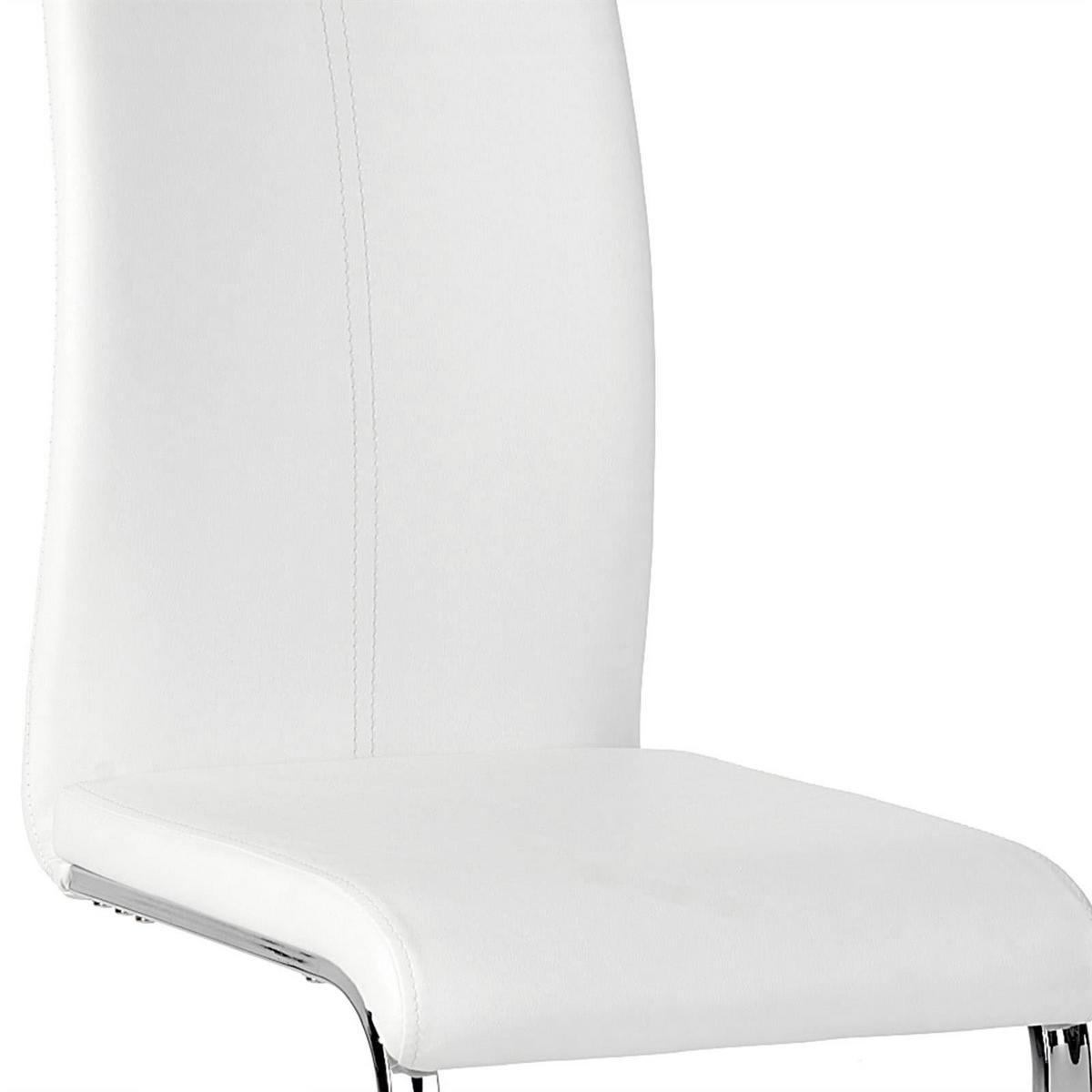 ESSZIMMERSTUHL SABA 4er-Set weiß - Weiß, Textil/Metall (43/100/57cm) - IDIMEX
