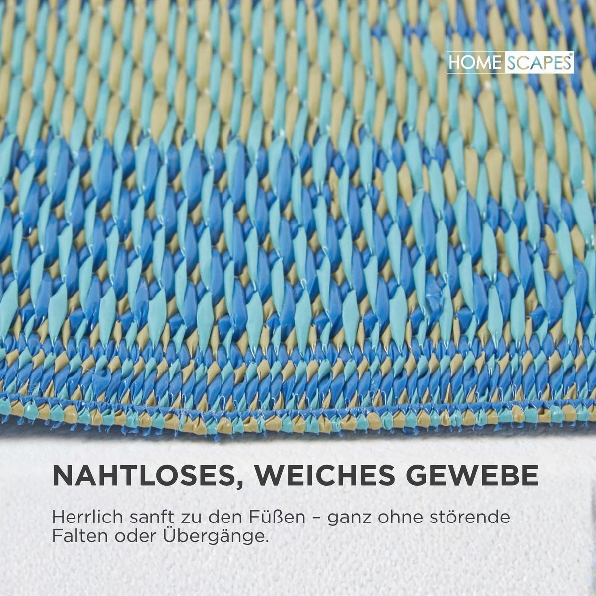 OUTDOORTEPPICH Amber, Ethno-Muster 120/180 cm - Blau, Kunststoff (120/180cm) - Homescapes