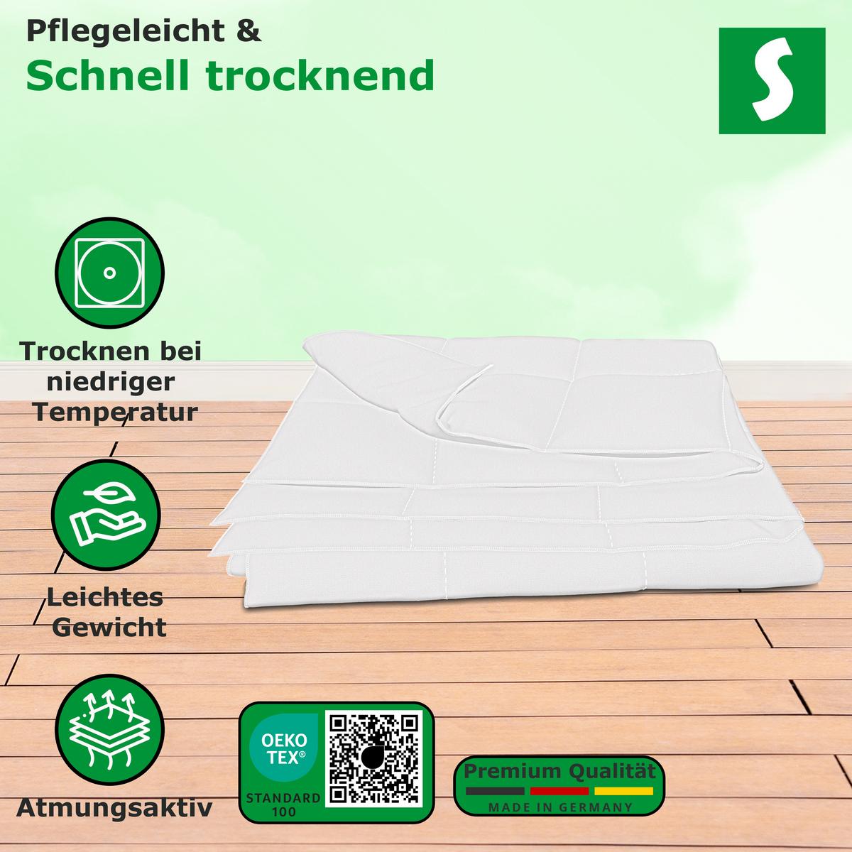 BETTDECKE für Winter 140 x 200 cm - Weiß, Textil (140/200cm) - Schlaftroll