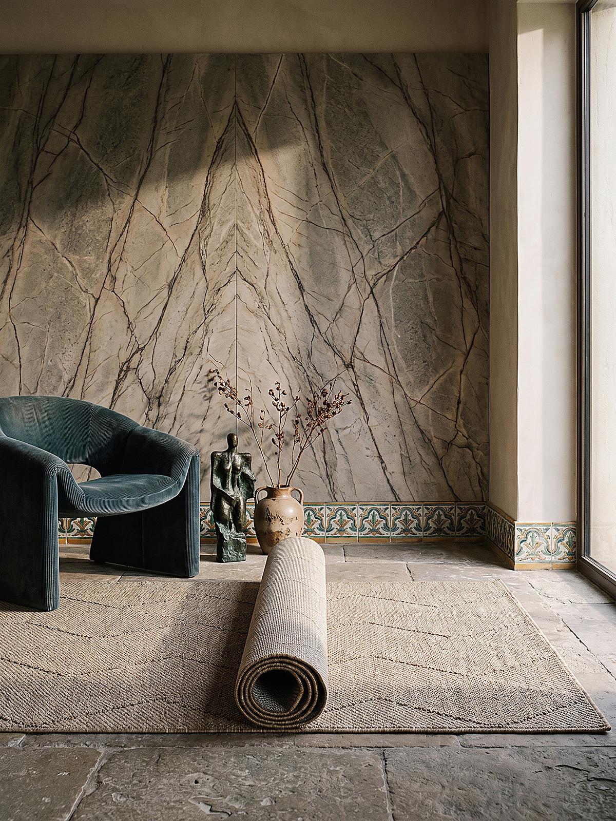 TEPPICHLÄUFER Karo TOCE Polypropylen Natur 80 x 150 cm - Beige, Textil (80/150cm) - KADIMA DESIGN