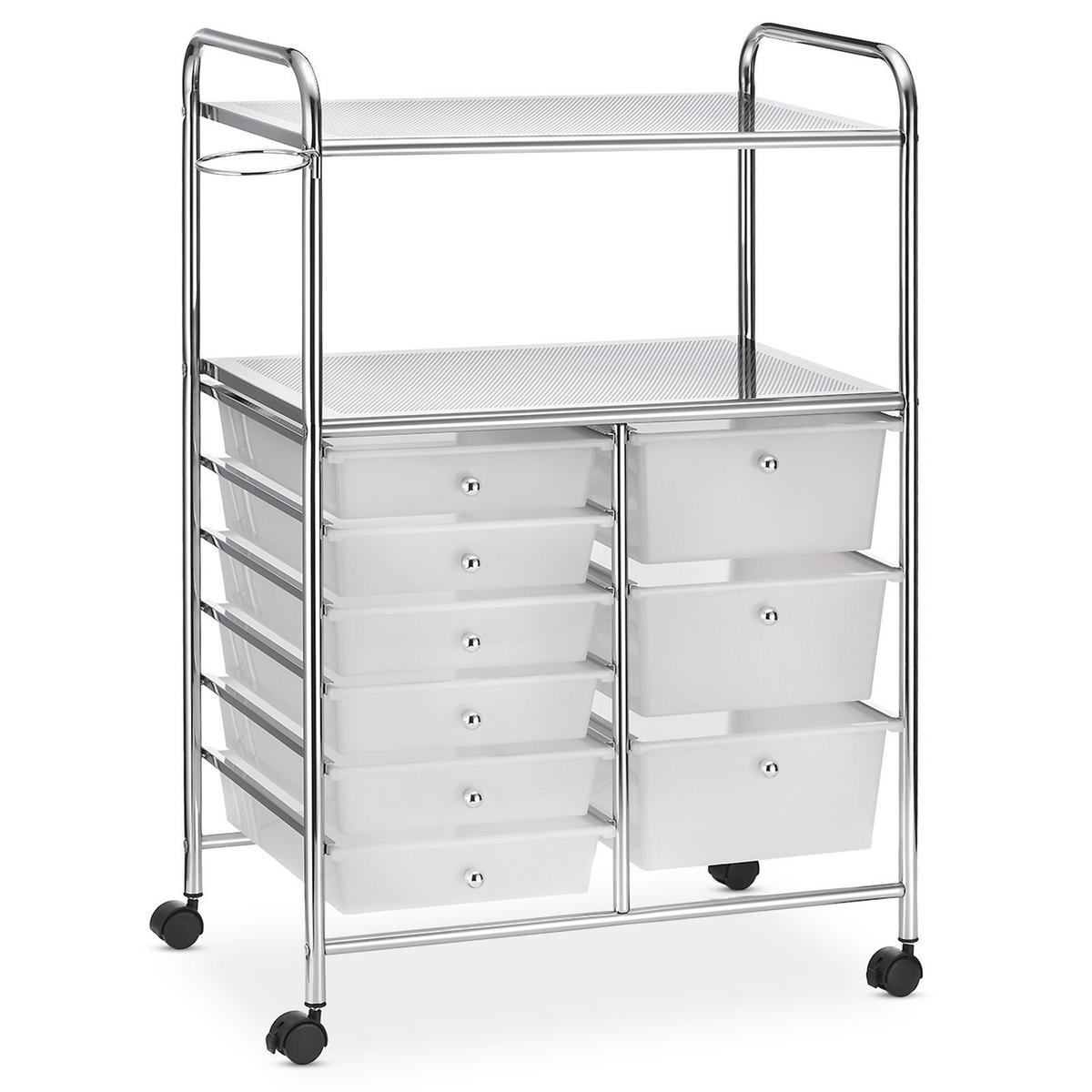 BADROLLWAGEN MARITA weiß - Weiß, Kunststoff/Metall (63/97/39cm) - IDIMEX