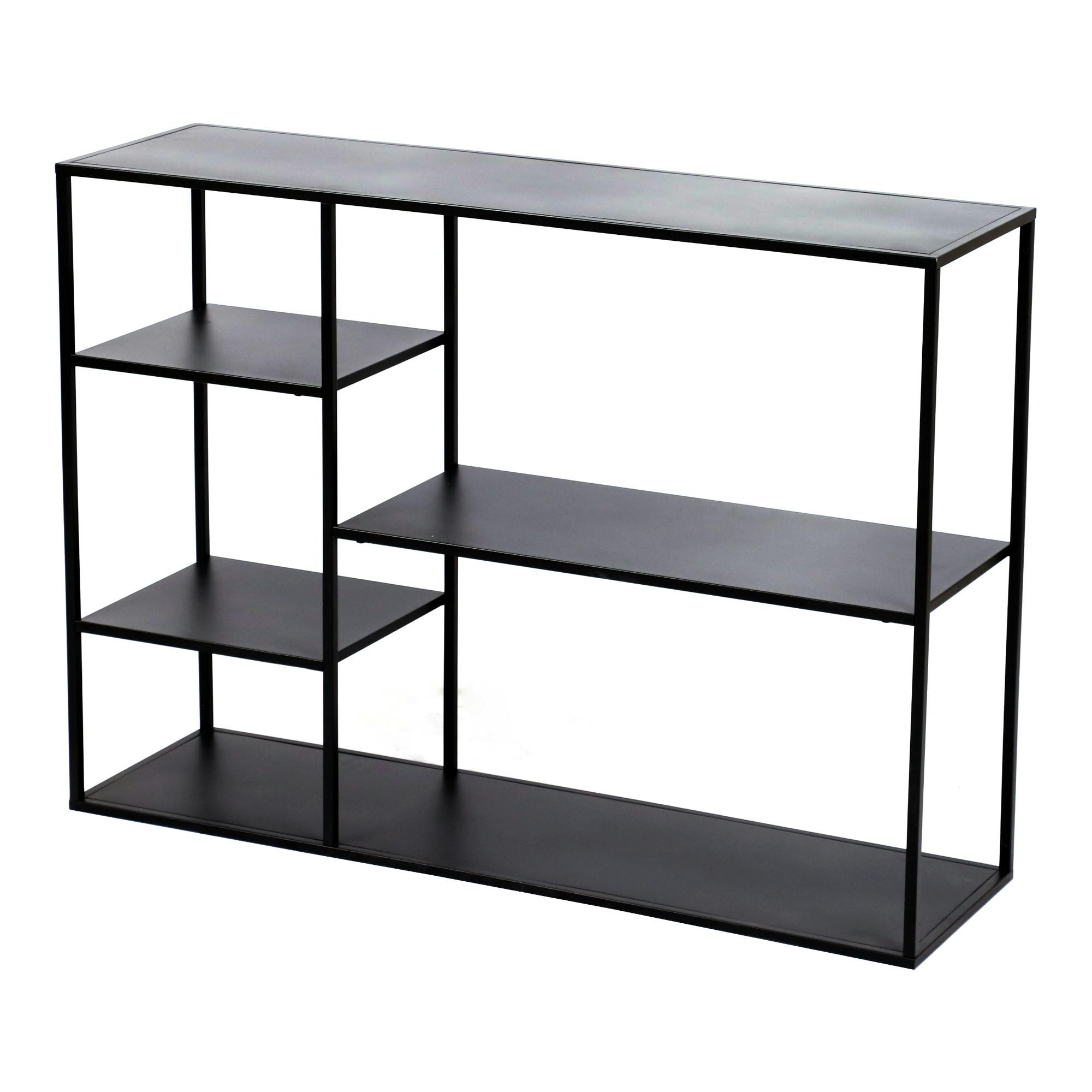 STANDREGAL Isojoki - Schwarz, Metall (120/87.5/35cm) - [en.casa]