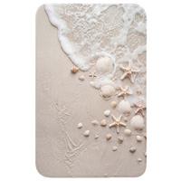 WC-VORLEGER Muscheln - Seesterne - Strand WC Teppich 50x80 cm - Sandfarben, Textil (50/1cm) - OnlyWow
