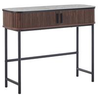 KONSOLENTISCH dunkler Holzfarbton/schwarz 100/35 cm Jose - Dunkelbraun/Schwarz, Holzwerkstoff (35/100/82cm) - Beliani