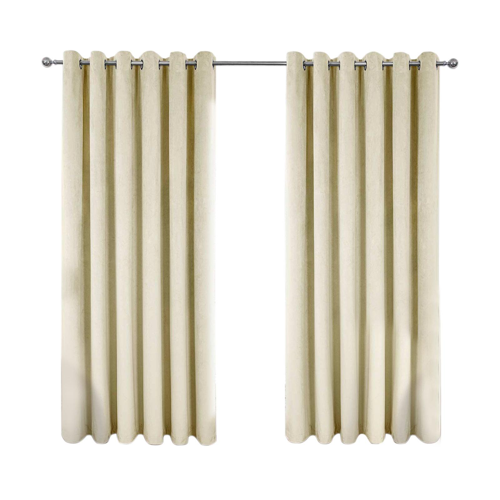 VERDUNKELUNGSVORHÄNGE Samt mit Thermo-Funktion, 167/228 cm - Creme, Textil (167/228cm) - Homescapes