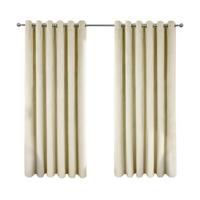 VERDUNKELUNGSVORHÄNGE Samt mit Thermo-Funktion, 167/228 cm - Creme, Textil (167/228cm) - Homescapes