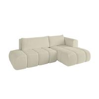 ECKSOFA Ottomane Rechts CLOUD-L 280x185x90 Beige Bouclé - Beige, Holzwerkstoff/Kunststoff (185/280cm) - ALTDECOR
