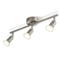 DECKENSTRAHLER Max 3-flammig 40/8/14 cm - Silberfarben, Metall (40/8/14cm) - Nettlife