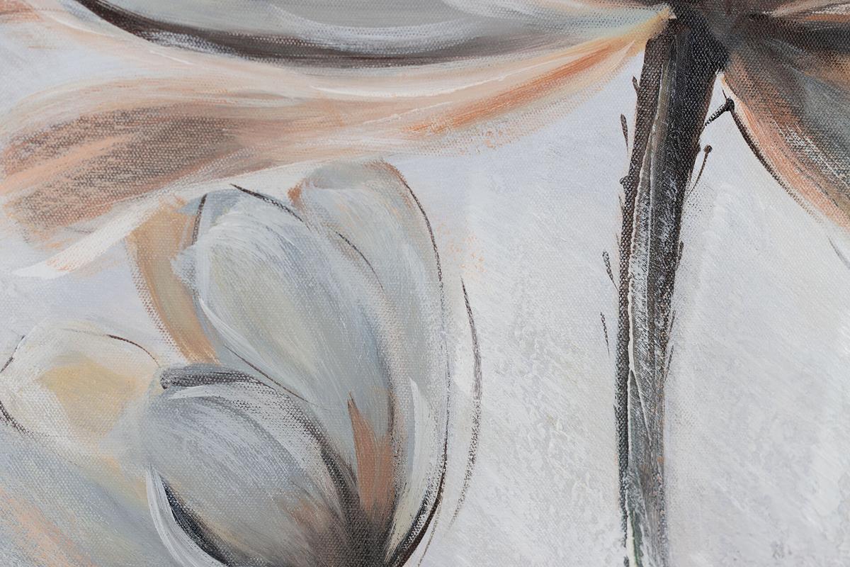 ACRYLBILD HANDGEMALT 80/80 cm - Beige/Grau, Holz/Textil (80/80cm) - KUNSTLOFT