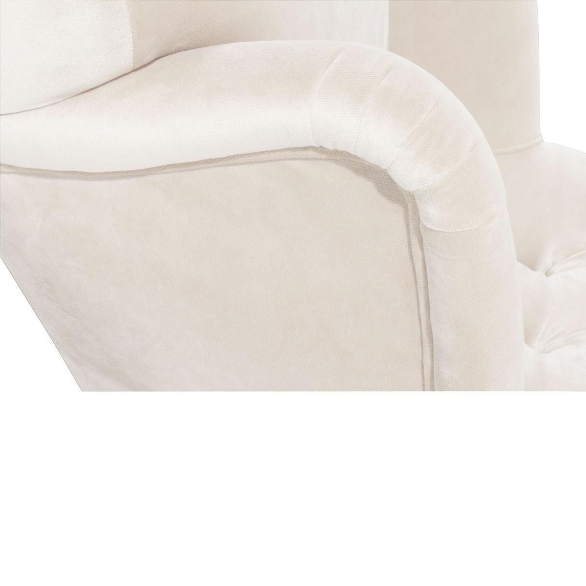 SESSEL Kaiya Bezug Samtvelours Buche natur / creme - Weiß, Kunststoff (71/97/82cm) - 58aufmkessel