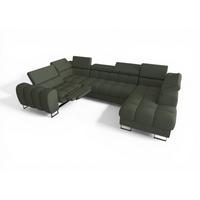 WOHNLANDSCHAFT Bastien Relax - Grün, Holzwerkstoff/Textil (350/95/198cm) - Fun Möbel