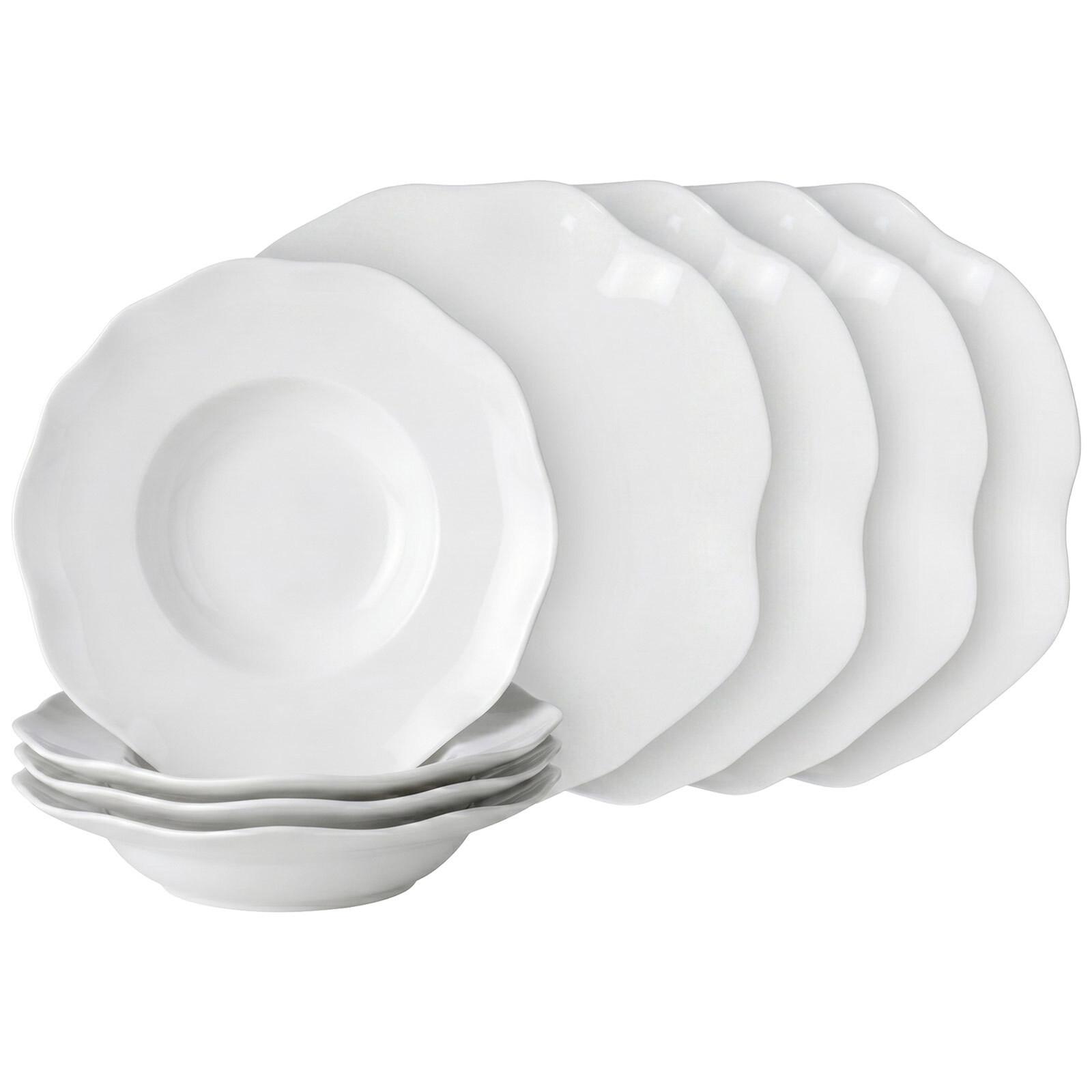 PIZZA- & PASTA-SET Pura weiß 8-tlg. - Weiß, Keramik (2/2/2cm) - Villeroy & Boch