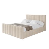 POLSTERBETT mit Bettkasten, Fußteil und Lattenrost, Boxbett ohne Matratze - FINO-Z 180x200 Beige - Creme, Holzwerkstoff/Textil (180/200cm) - ALTDECOR