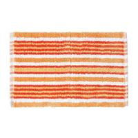 BADEMATTE 40/60 cm gestreift, Baumwolle - Orange, Textil (40/60cm) - Homescapes