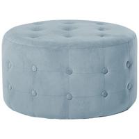 POUF Tampa 55/55/30 cm - Grau, Textil (55/30/55cm) - Beliani