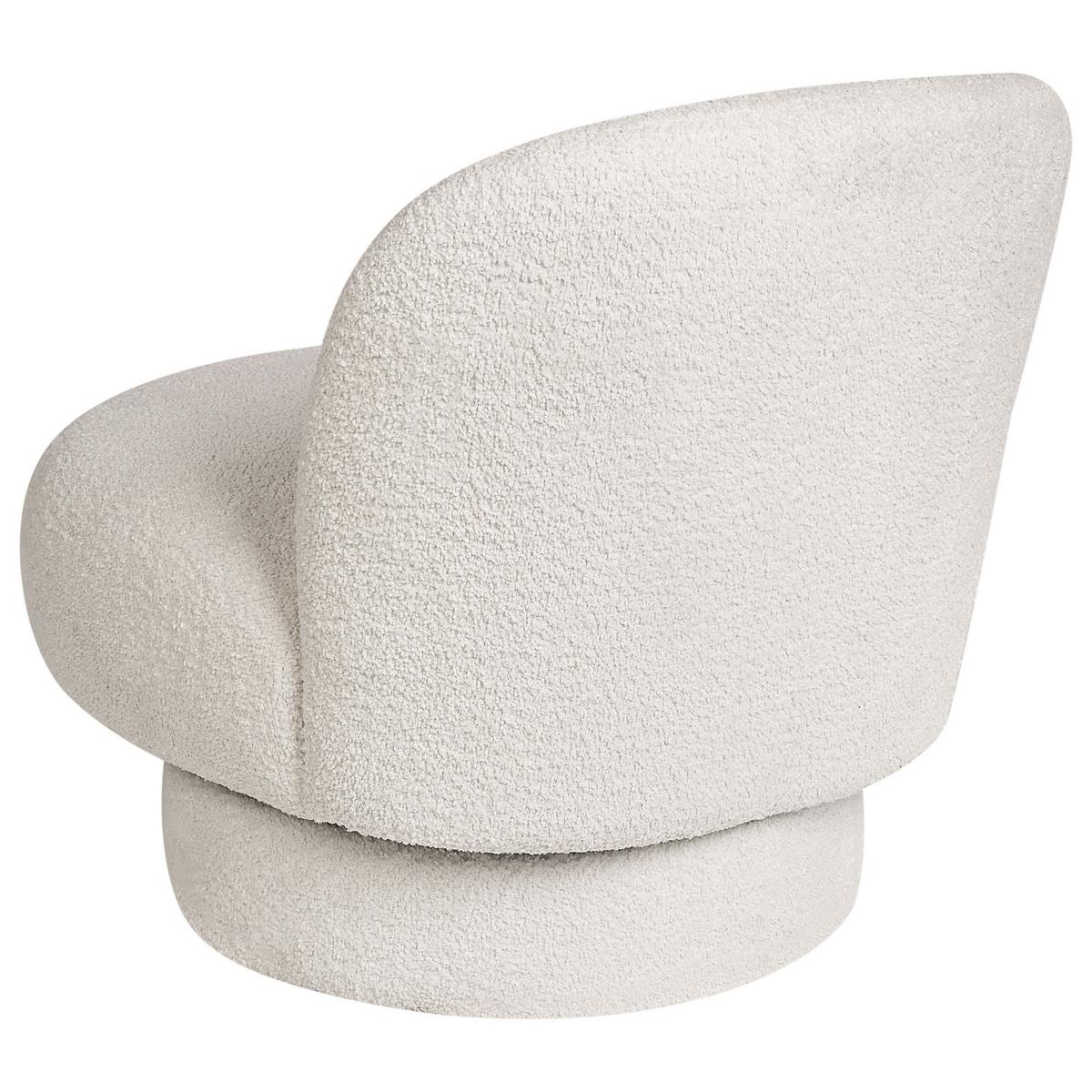 SESSEL Cremeweiß Aylo - Weiß, Textil (60/65/70cm) - Beliani