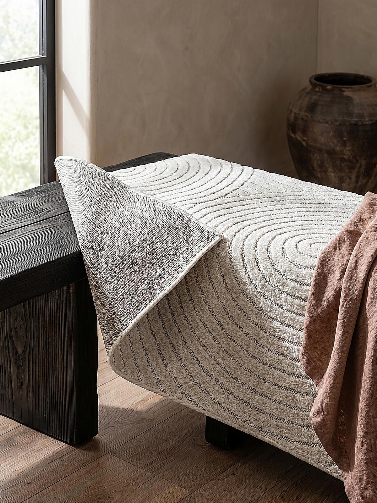 TEPPICH Outdoor Geometrisch MEZEN Polypropylen Creme 140 x 200 cm - Beige, Textil (140/200cm) - KADIMA DESIGN