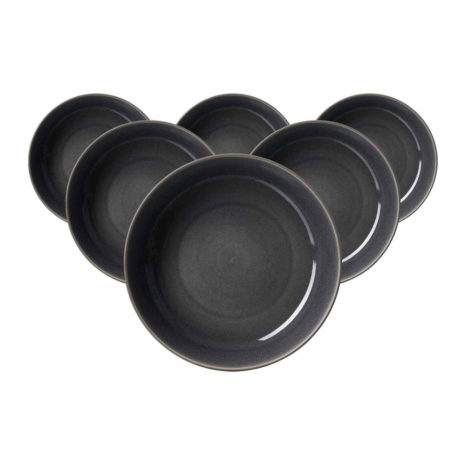 SUPPENTELLER Toledo dunkelgrau ø 14,5 cm 6er Set - Dunkelgrau, Keramik (23cm) - Ritzenhoff Breker