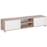 TV-MÖBEL Helleres Braun, Weiß LINCOLN 41/180/41 cm - Hellbraun, Holzwerkstoff (180/41/41cm) - Beliani