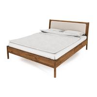 BETT MIT POLSTERKOPFTEIL INA 100x210 Wildeiche - Alteiche, Holz (100/210cm) - byoak